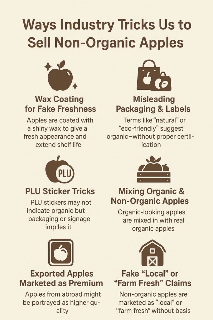 industry tricks us to sell non-organic apples