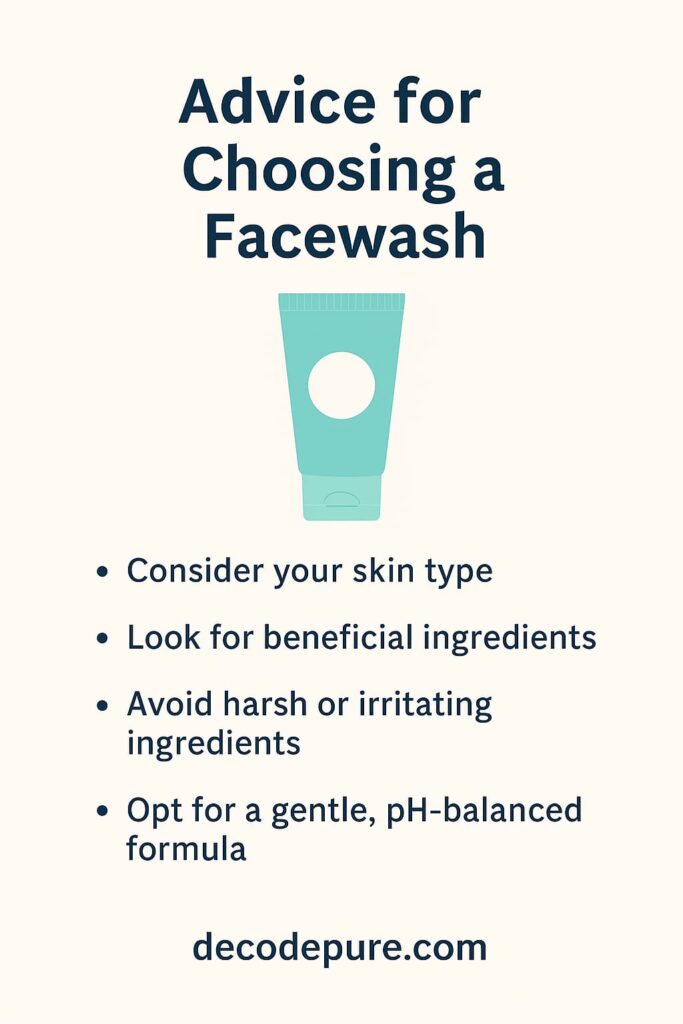 advice for choosing facewash