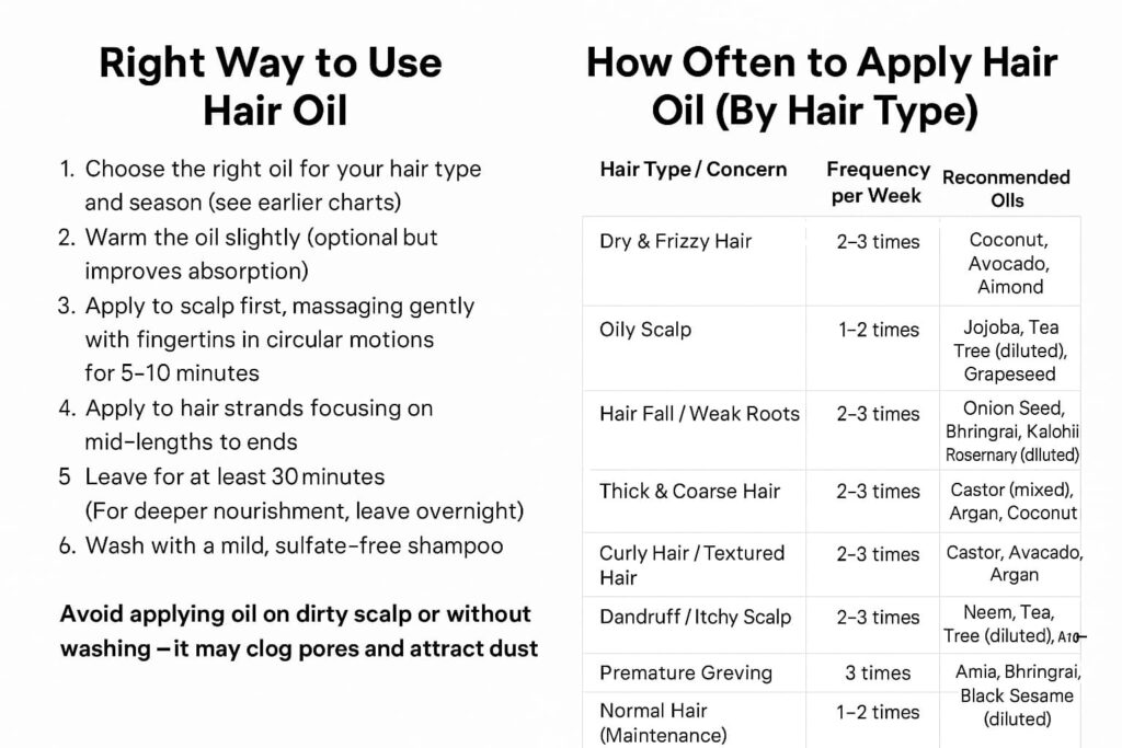 right way to use hair oil
