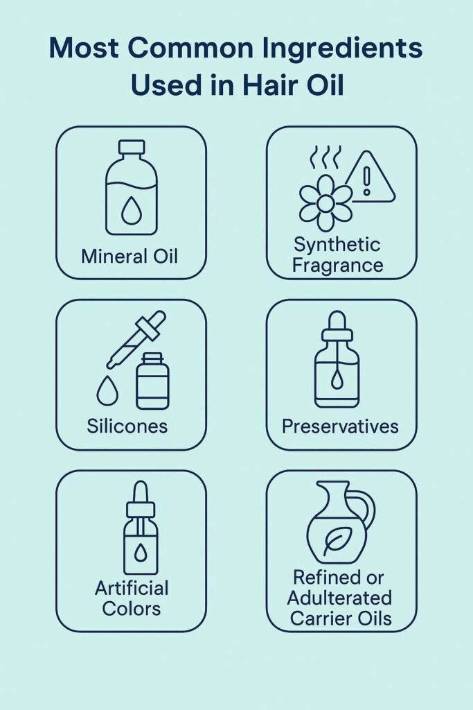 Most common ingredients used in hair oil