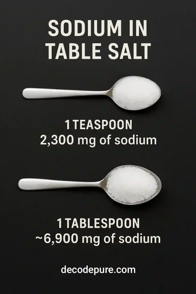 Sodium in table salt