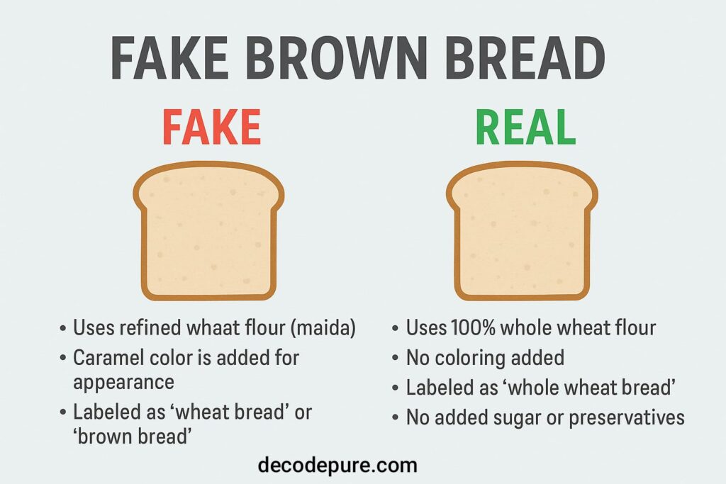 Fake vs real bread